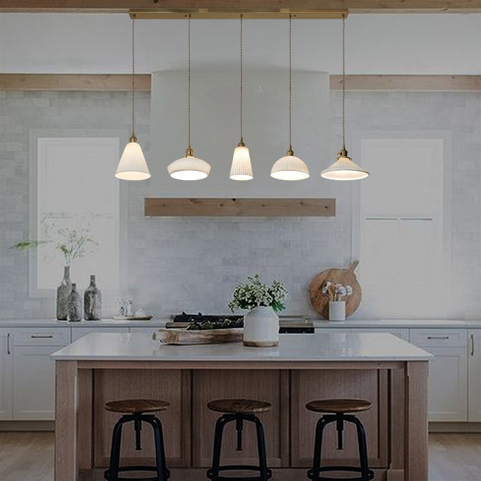 Modern kitchen with pendant lights above kitchen island west auckland