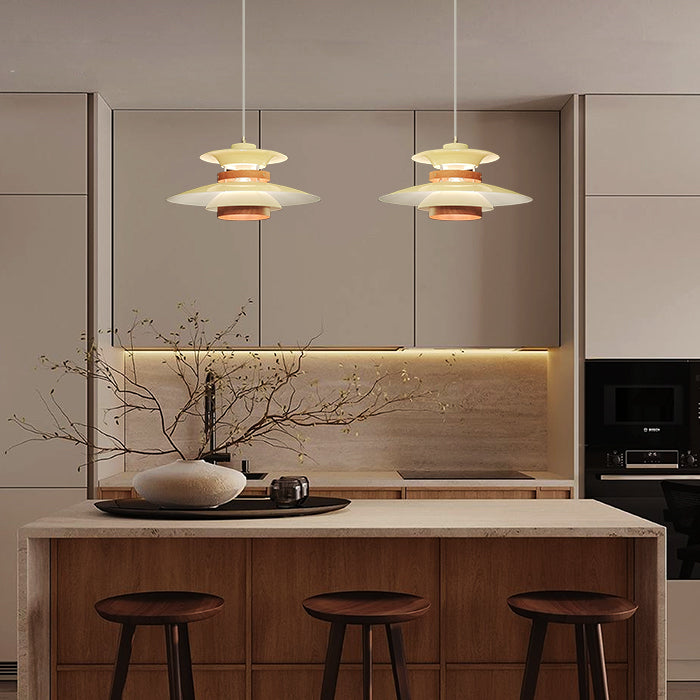 Modern kitchen with pendant lights west auckland