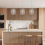 Modern kitchen with silver pendant lights nz