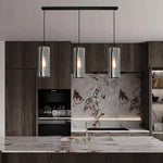 Modern kitchen with smoke shade pendant lights nz