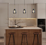 Modern kitchen with glass pendant lights west auckland 