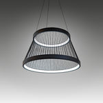 Modern pendant light with black wire cage design in the satircase area nz