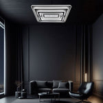 Modern living room with  huge ceiling light nz homes