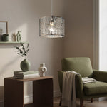 Modern living room with decorative lamp shade pendant nz