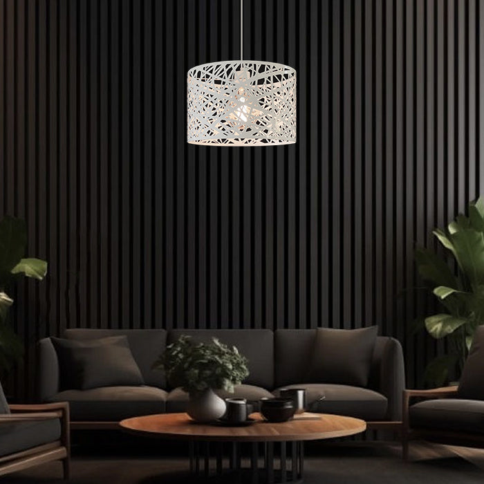 Modern living room with a decorative pendant light west auckland