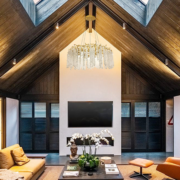 elegant crystal pendant light for huge living room NZ