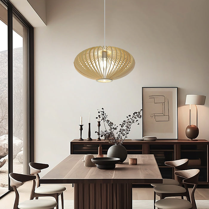 Modern dining room wooden table pendant light fixture west auckalnd
