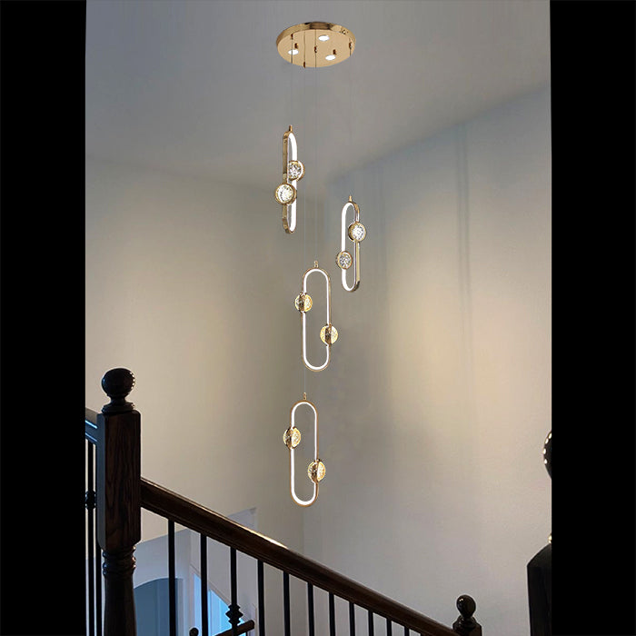 Modern interior design pendant light for stairway - eden lighting NZ