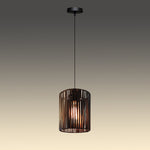 Modern pendant light with a dark belt cage design west auckland