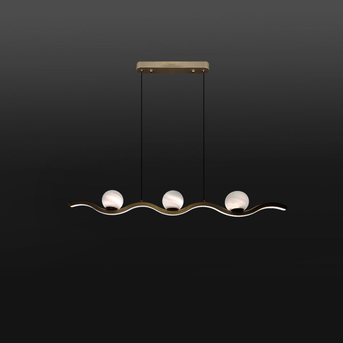 Modern pendant light with three spherical bulbs West Auckland
