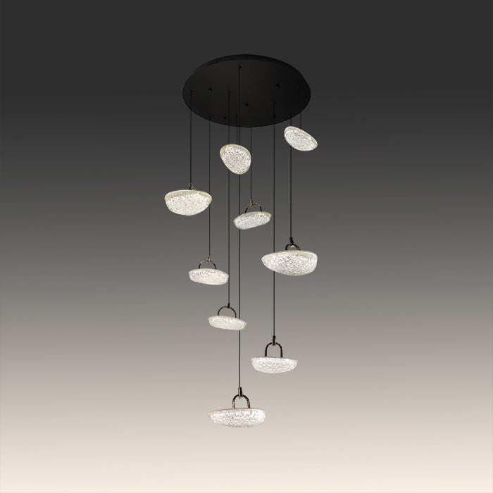 Modern pendant light fixture with multiple glass west auckland