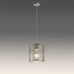 Modern pendant light with a grid design auckland homes