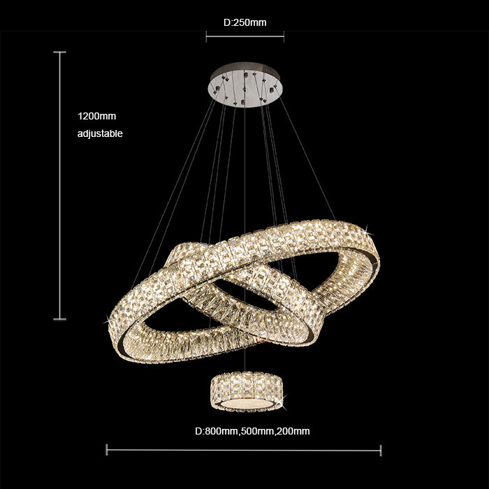 Modern stair chandelier size diagram NZ