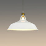 Modern white bell-shaped pendant light with a brass holder nz