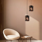 Modern beige chair with black brown shade blet pendant lights nz