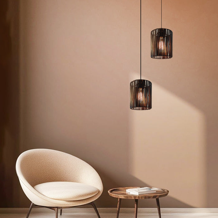 Modern beige chair with black brown shade blet pendant lights nz