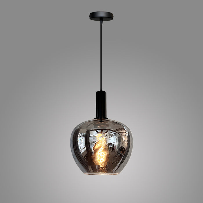 Pendant light with glass shade and black fixture nz