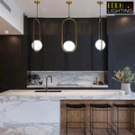 opal glass pendant light for kitchen room setting - eden lighting NZ