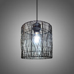 Pendant light with black wire cage shade auckland