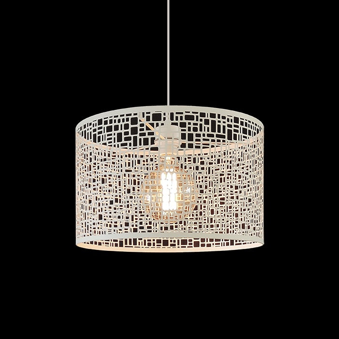 Pendant light with geometric patterned shade auckland