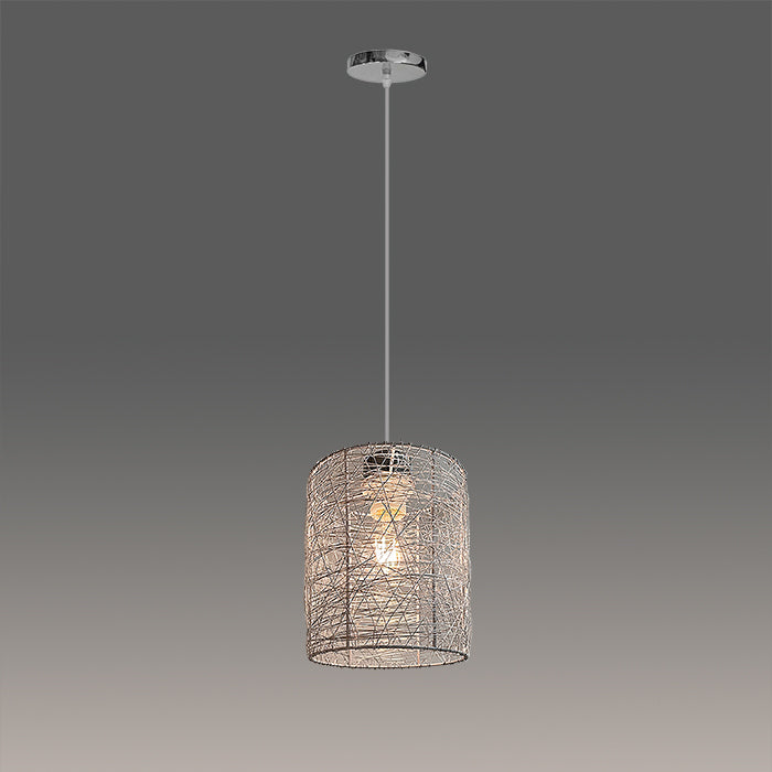 Pendant light with wicker shade auckland edenlighting