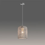 Pendant light with wicker shade auckland edenlighting
