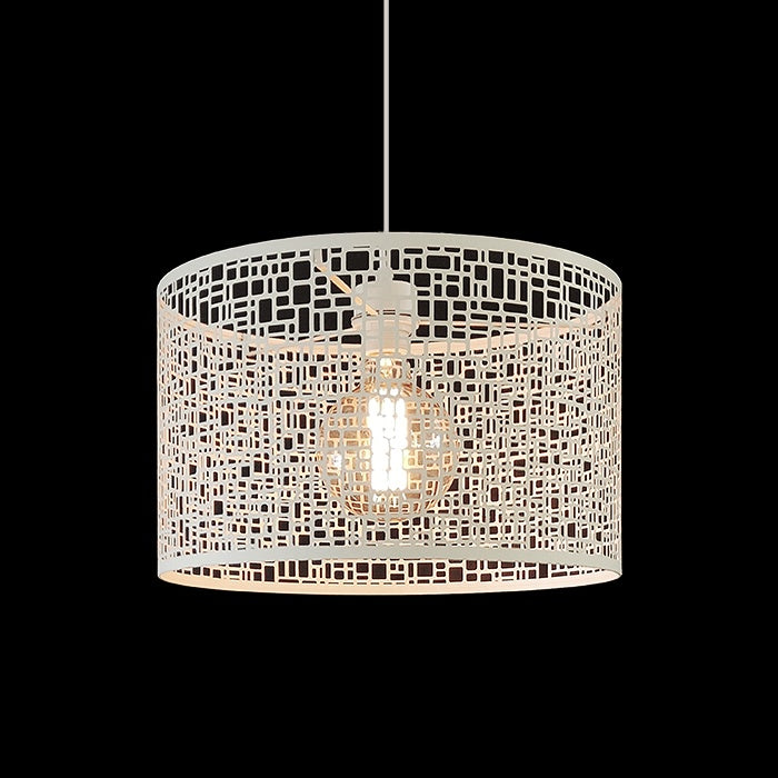 Pendant light with geometric patterned shade auckland