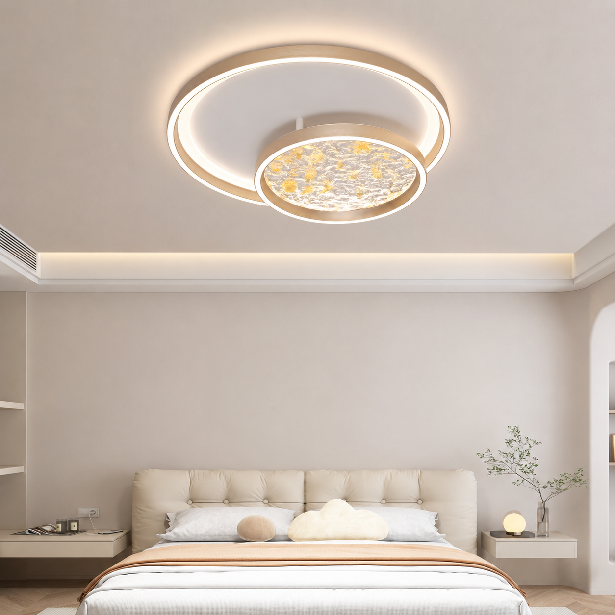 Modern LED Crystal Flush Mount Ceiling Light 2618