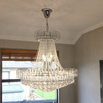 silver chandelier pendant light - eden lighting NZ