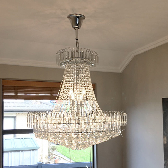 silver chandelier pendant light - eden lighting NZ