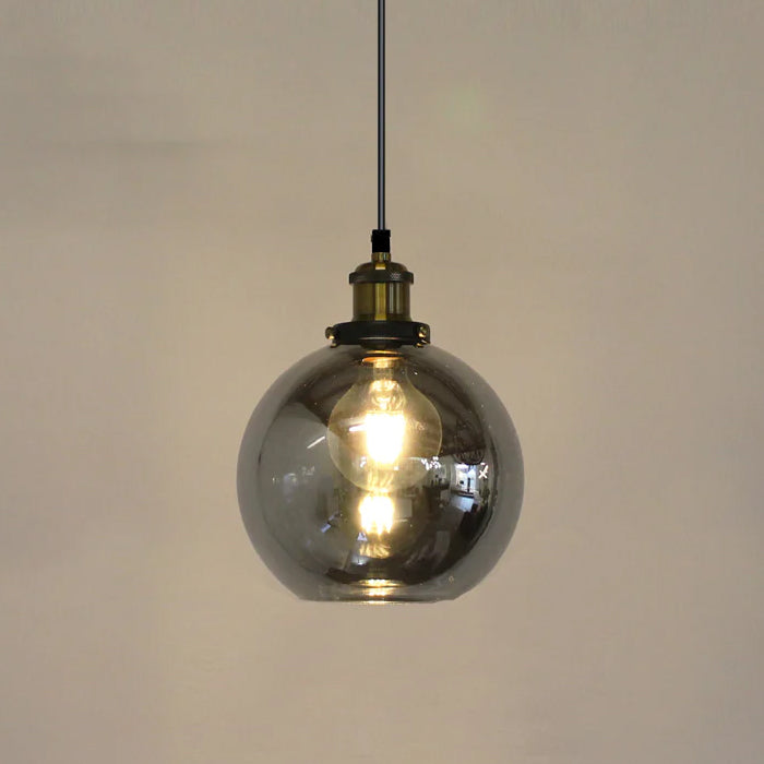 Smoke glass pendant light for bedroom bedside home lighting solutions NZ