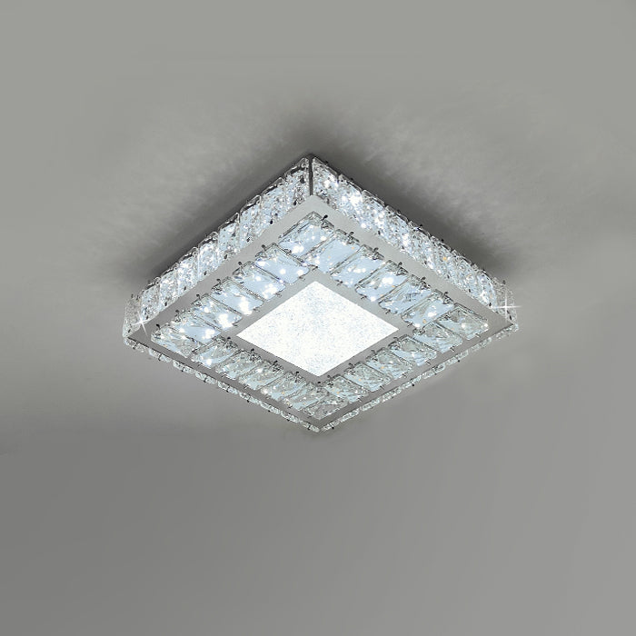 Square ceiling light fixture with crystal accents nz 