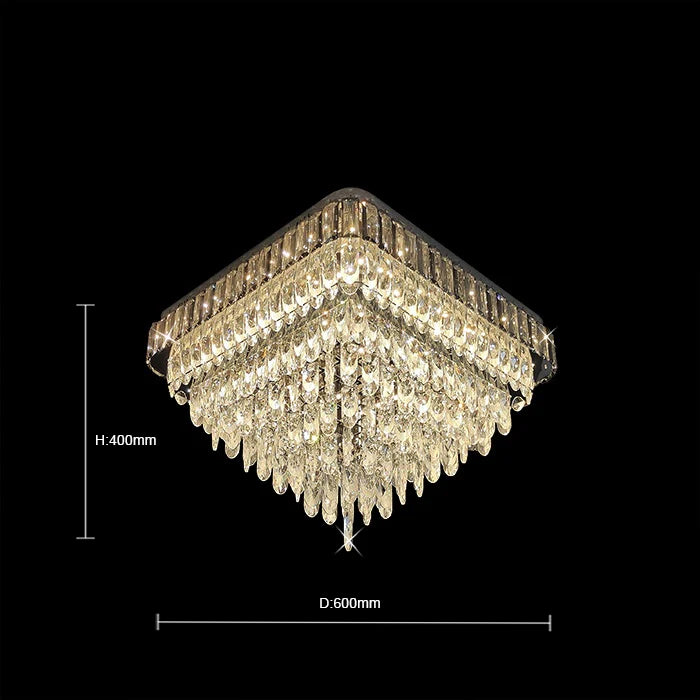 Square crystal chandelier dimensions auckland