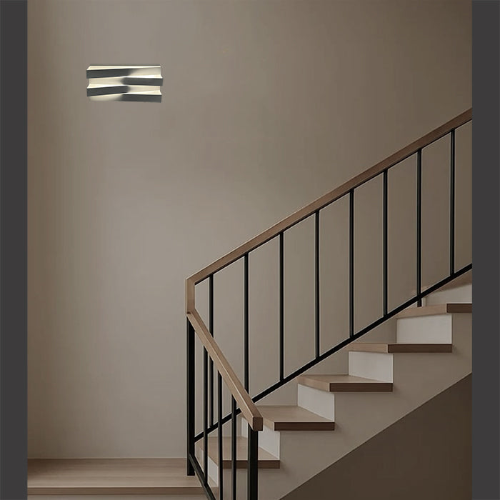 Staircase with white wall light nz homes