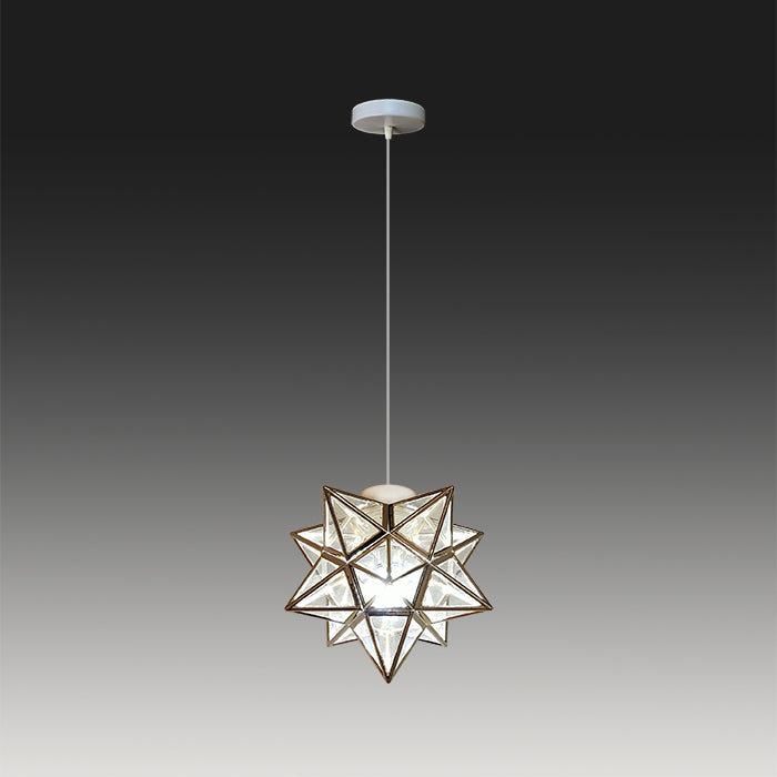 Star-shaped pendant light with a geometric design NZ