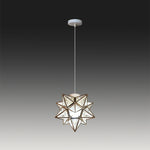 Star-shaped pendant light with a geometric design NZ
