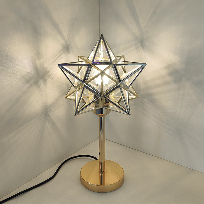 Star-shaped table lamp with gold base west auckland