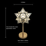 Star-shaped table lamp with measurements nz