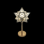 Star-shaped table lamp with metallic base NZ