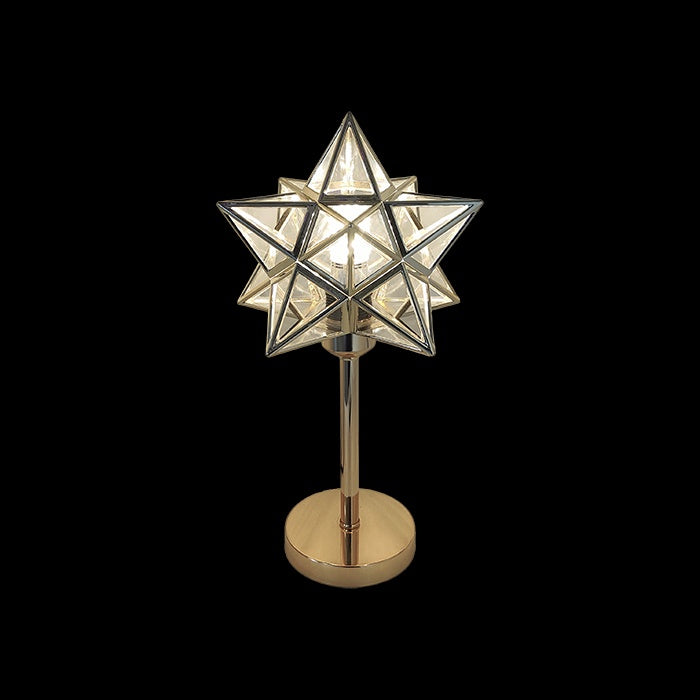 Star-shaped table lamp with metallic base NZ