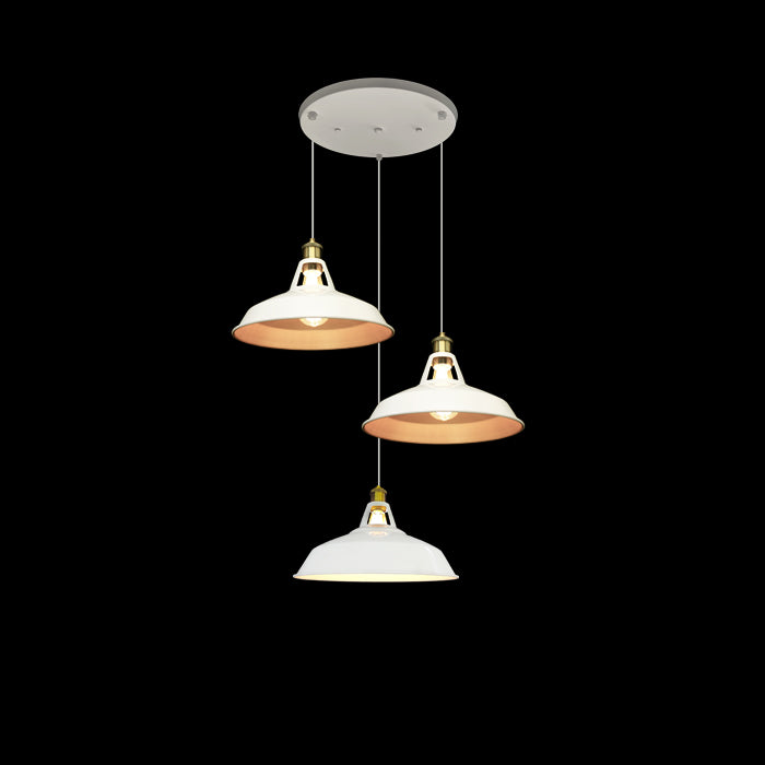 Pendant light with white colored shades NZ