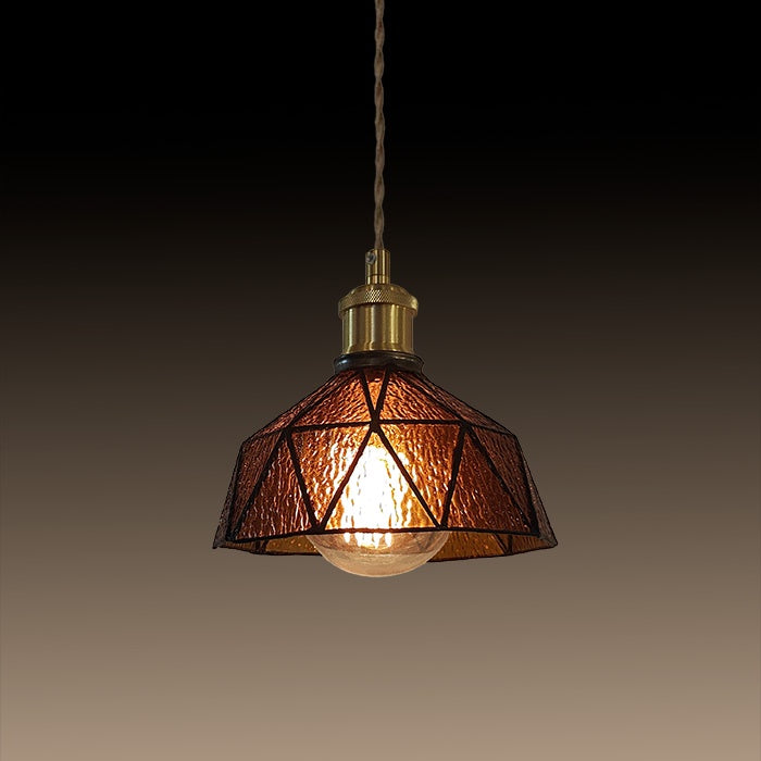 Vintage-style pendant light with a brown glass shade Auckland