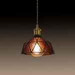 Vintage-style pendant light with a brown glass shade Auckland