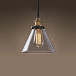 Vintage-style pendant light with clear glass shade nz