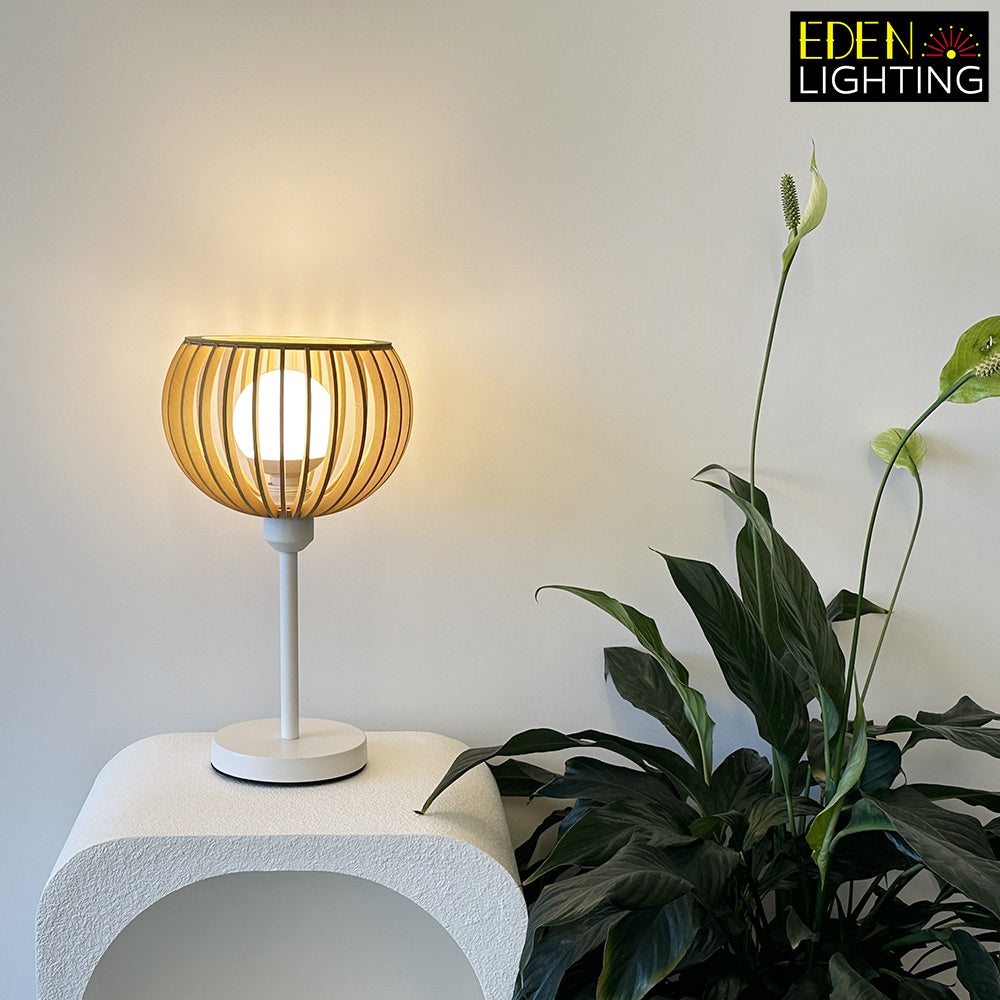 Table Lamp  wood05-230 with white stand