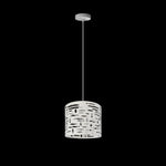 White pendant light with a textured shade auckland
