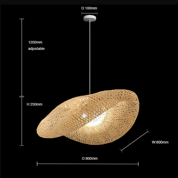 Wood pendant measurement diagram NZ