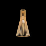 Wooden pendant light with a cone-shaped design west auckland