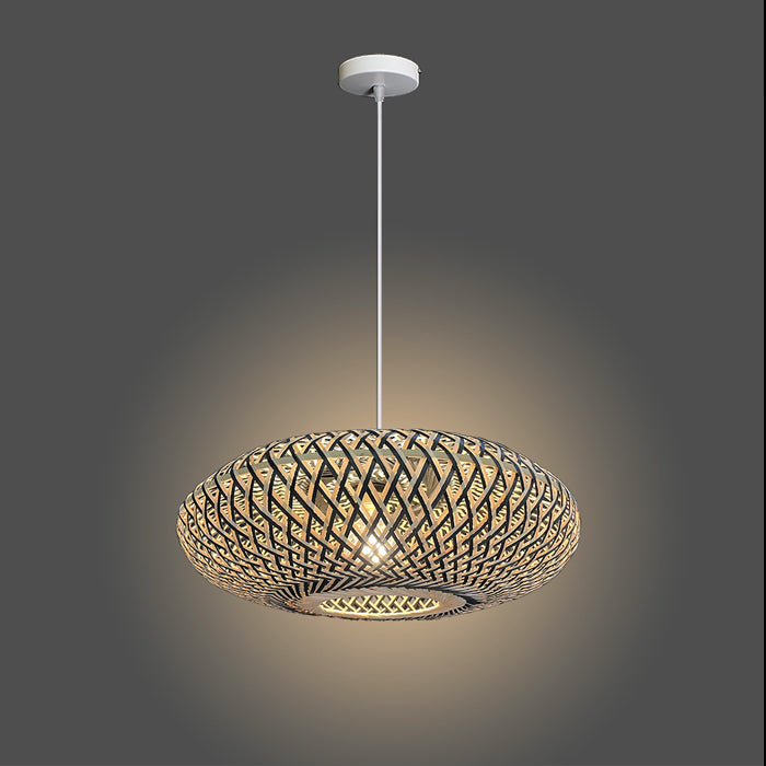 natural and black bamboo pendant light for bedroom lighting store NZ