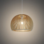 Wooden pendant light with a warm glow nz